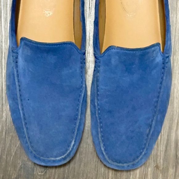 TOD'S Mens Blue Suede Driving Shoe - Picture 5 of 10